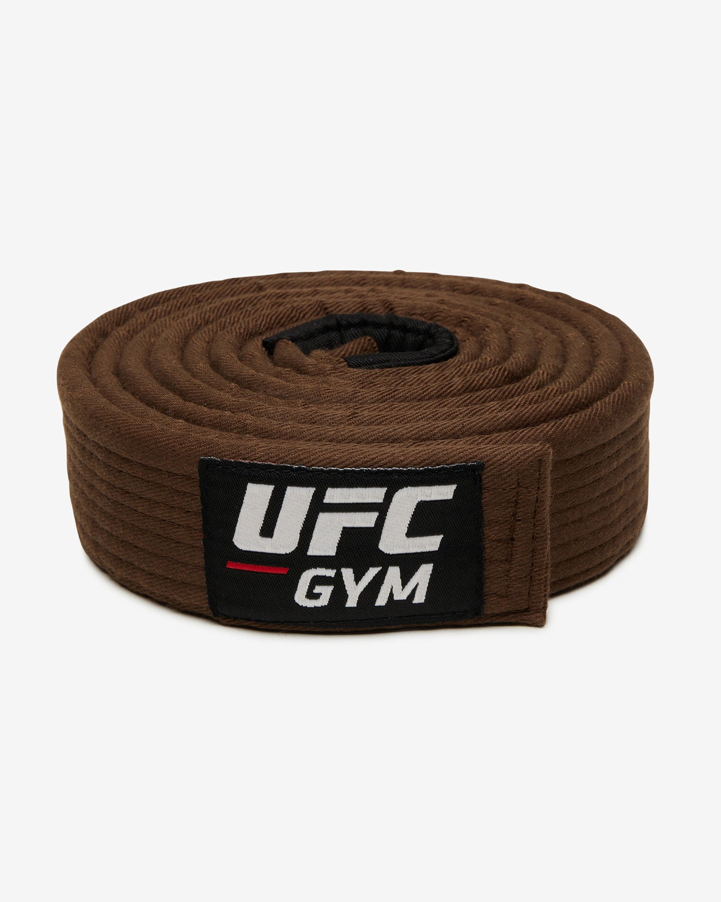 Brown UFC Gym belt on a white background front-facing