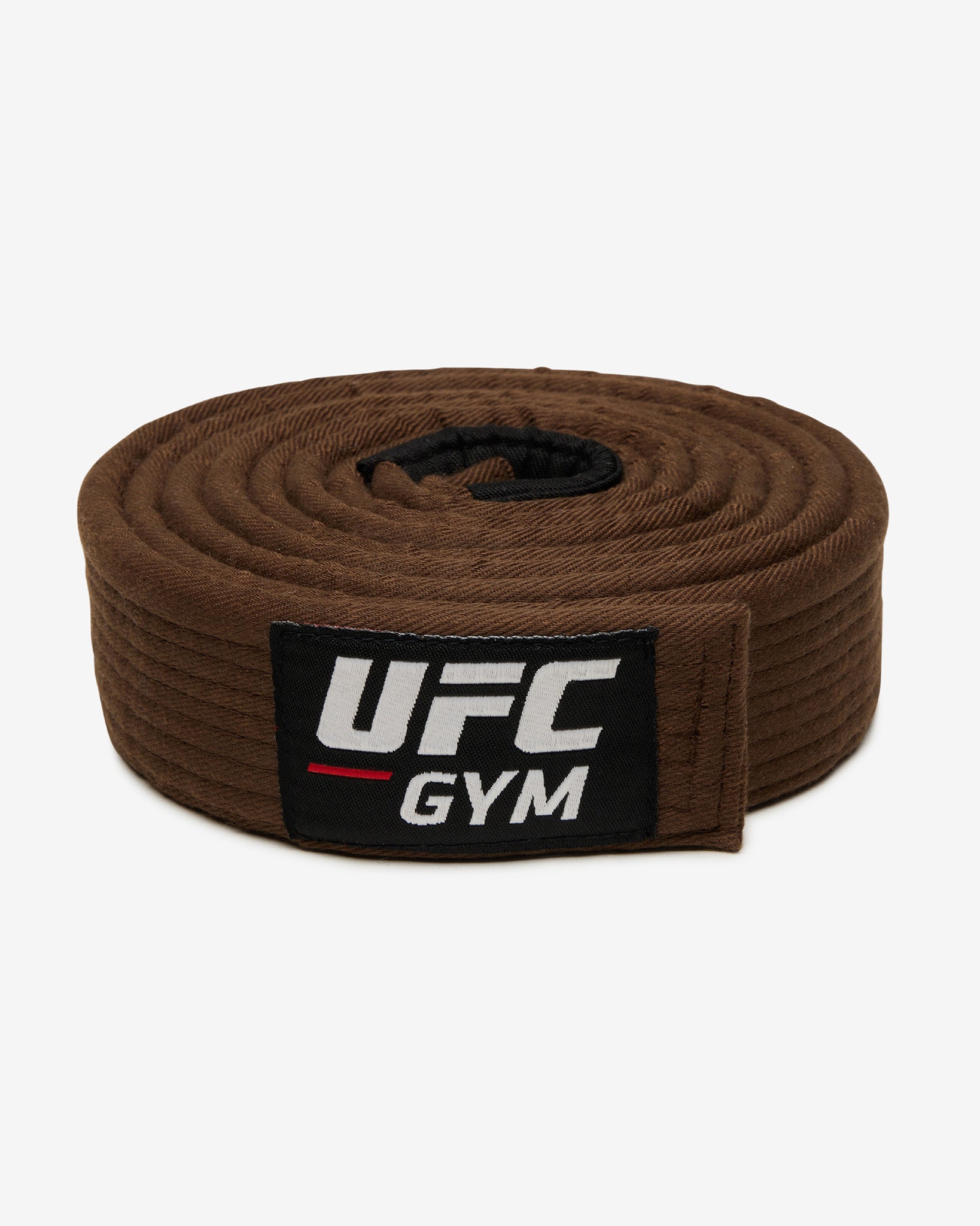 Brown UFC Gym belt on a white background front-facing